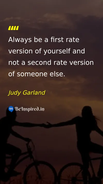 Judy Garland Picture Quote on self-confidence life 
