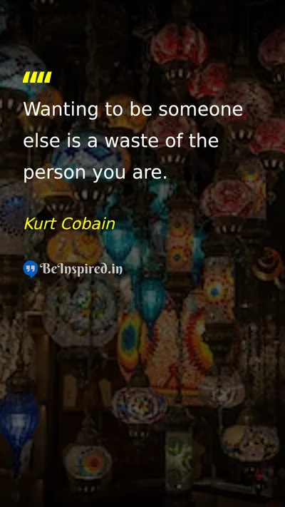 Kurt Cobain Picture Quote on self-confidence life 