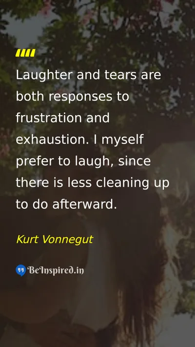 Kurt Vonnegut Picture Quote on life humor frustration 