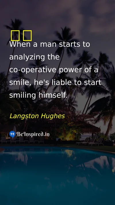 Langston Hughes Picture Quote on smile 
