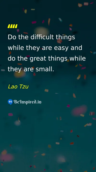 Lao Tzu Picture Quote on discipline hard-work success change 