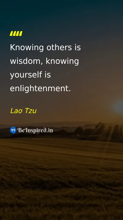 Lao Tzu Picture Quote on wisdom self enlightenment 