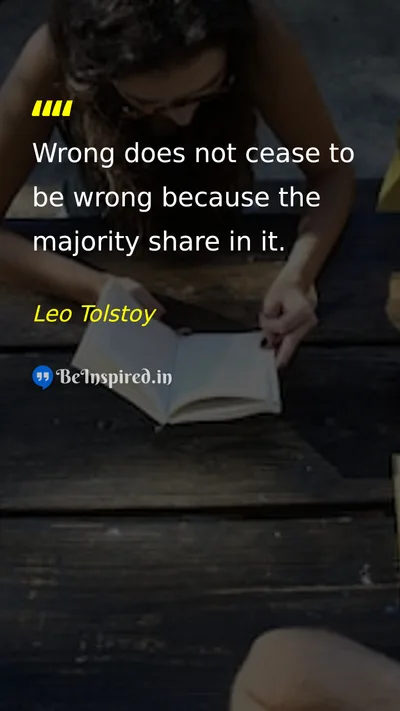 Leo Tolstoy Picture Quote on truth morality society 