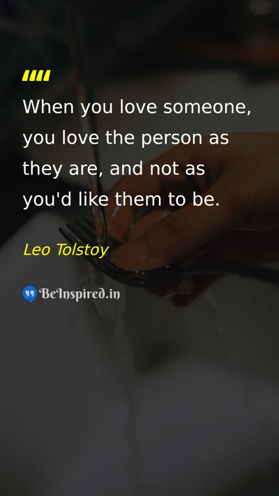 Leo Tolstoy Picture Quote on love marriage relationship happiness 