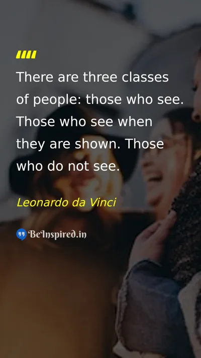 Leonardo da Vinci Picture Quote on wisdom perception insight 