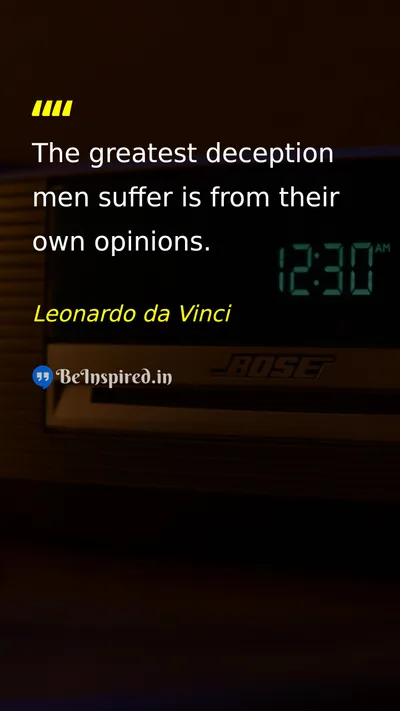 Leonardo da Vinci Picture Quote on wisdom life 
