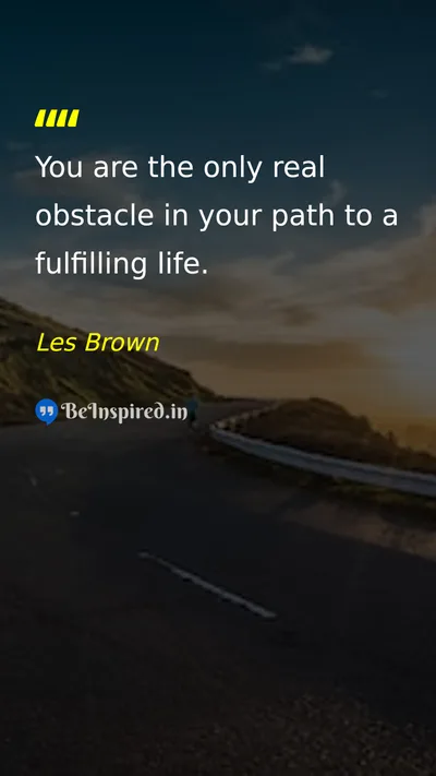 Les Brown Picture Quote on life self-confidence motivational discipline 