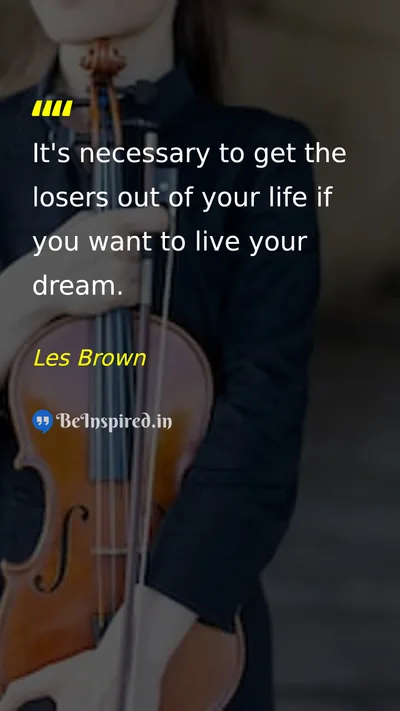 Les Brown Picture Quote on dream life success self-improvement 