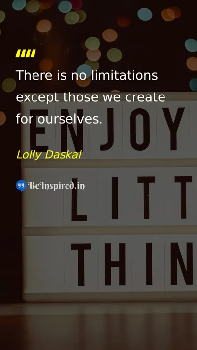 Lolly Daskal Picture Quote on self-confidence freedom mindset limitations 
