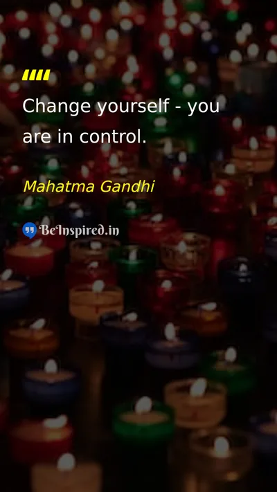 Mahatma Gandhi Picture Quote on change self-confidence 