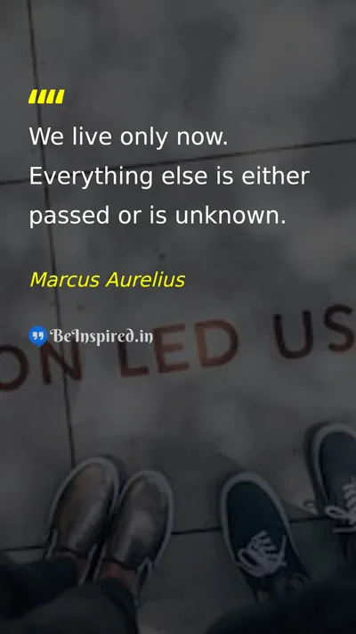 Marcus Aurelius Picture Quote on time life present 