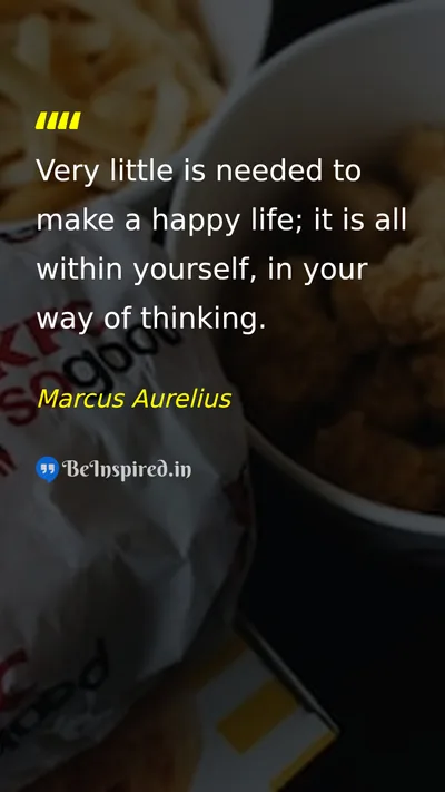Marcus Aurelius Picture Quote on happiness life wisdom 