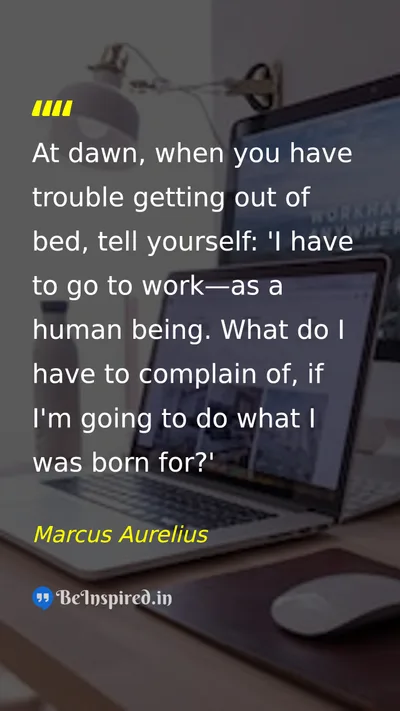 Marcus Aurelius Picture Quote on hard-work discipline life 