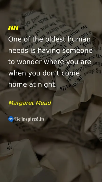 Margaret Mead Picture Quote on love family friendship 