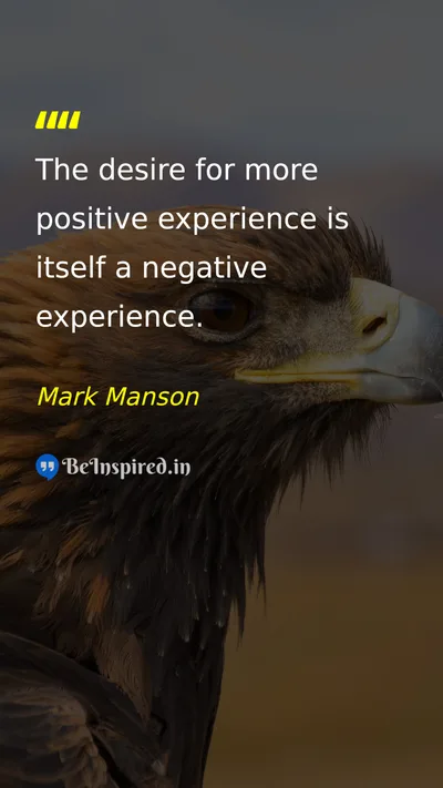 Mark Manson Picture Quote on happiness life mindset 