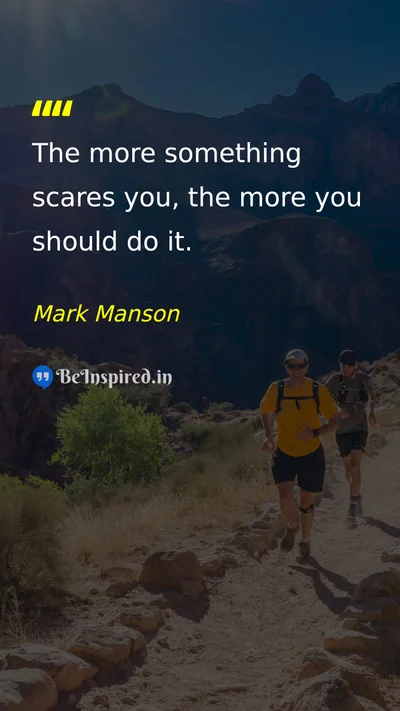 Mark Manson Picture Quote on courage fear action 