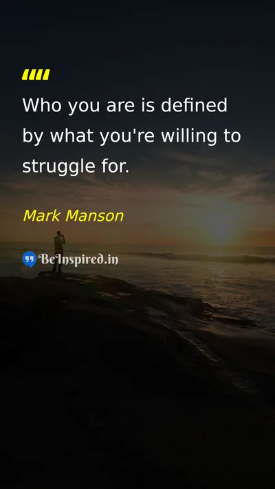 Mark Manson Picture Quote on life hard-work discipline 