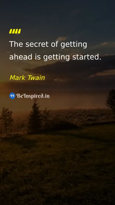 Mark Twain Picture Quote on success motivational life 