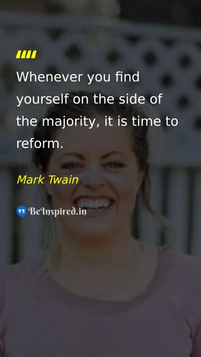 Mark Twain Picture Quote on change individuality reform 