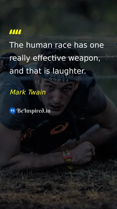 Mark Twain Picture Quote on laughter happiness humanity 