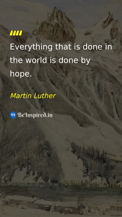 Martin Luther Picture Quote on hope action motivation 