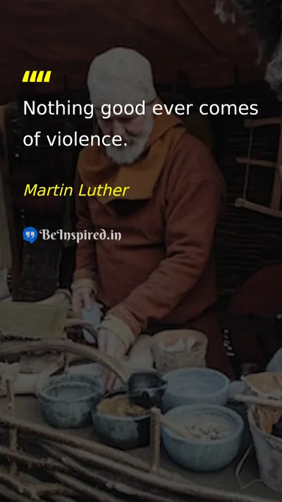 Martin Luther Picture Quote on peace violence conflict negativity 