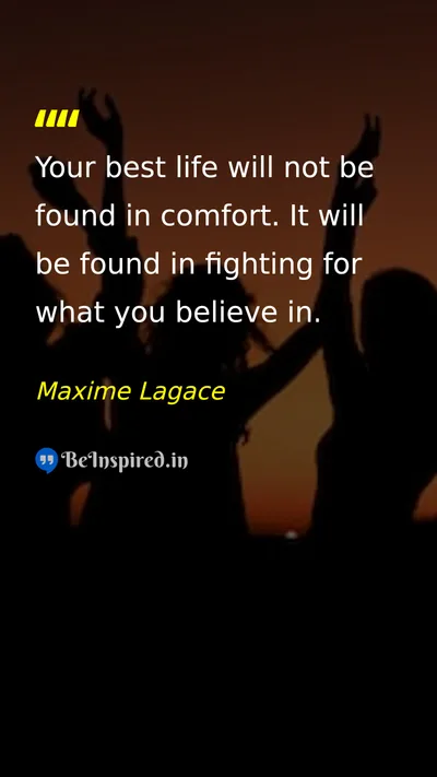Maxime Lagace Picture Quote on life courage discipline hard-work 