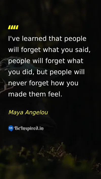 Maya Angelou Picture Quote on empathy relationships life 