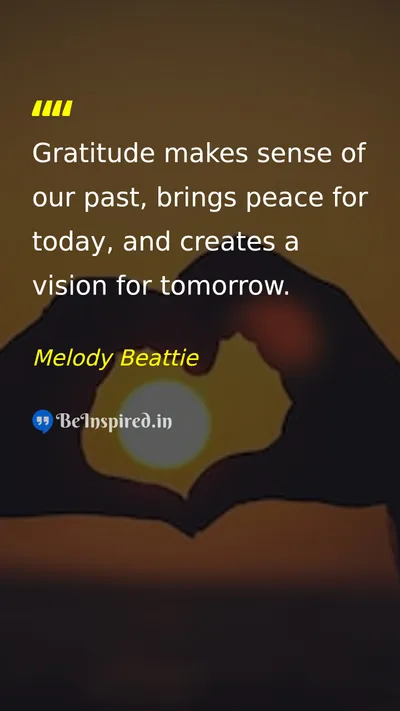 Melody Beattie Picture Quote on gratitude peace hope happiness 