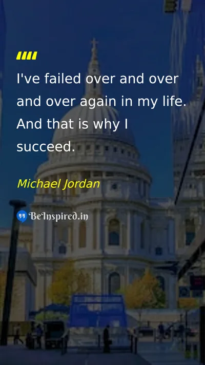 Michael Jordan Picture Quote on success failure motivational 