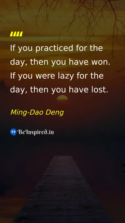 Ming-Dao Deng Picture Quote on discipline success hard-work 