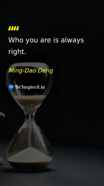 Ming-Dao Deng Picture Quote on self-confidence life 