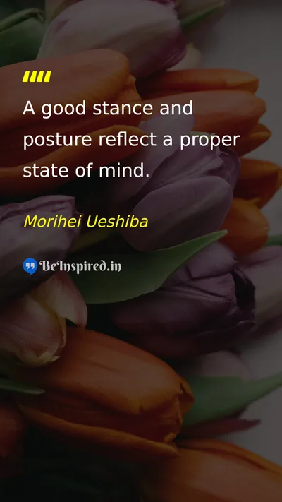 Morihei Ueshiba Picture Quote on health mind discipline 