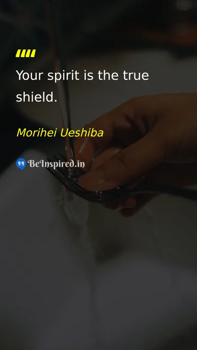 Morihei Ueshiba Picture Quote on self-confidence discipline 