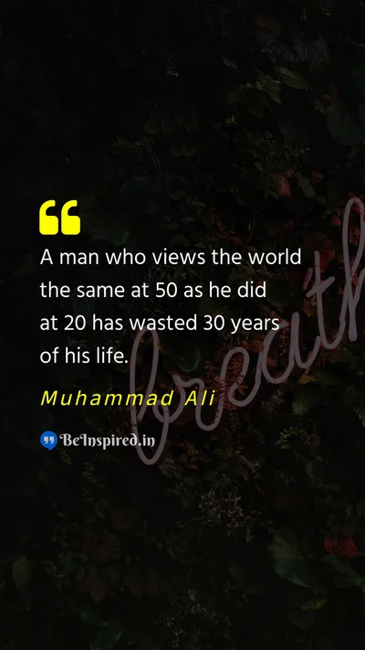 Muhammad Ali Picture Quote on life waste 