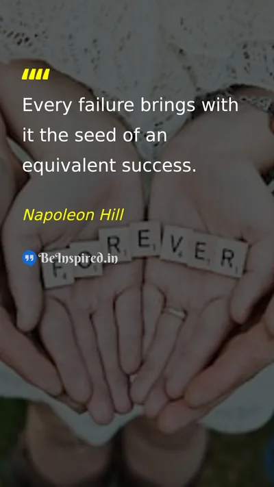 Napoleon Hill Picture Quote on success hope motivation 