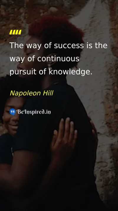 Napoleon Hill Picture Quote on success education hard-work 