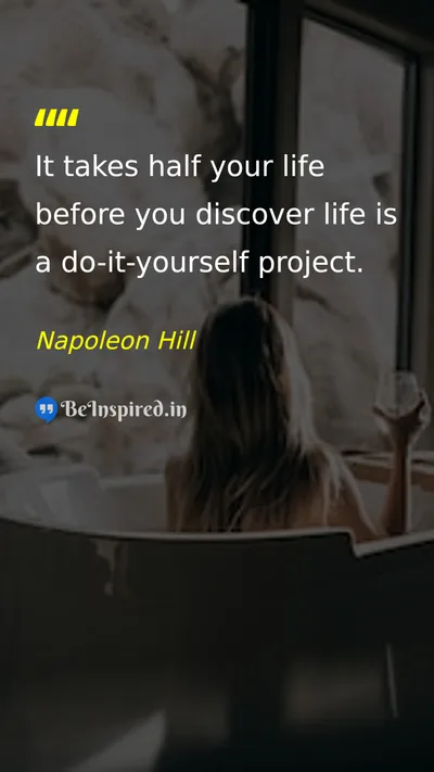 Napoleon Hill Picture Quote on life self-confidence wisdom change 