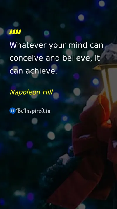 Napoleon Hill Picture Quote on dream success self-confidence motivational 