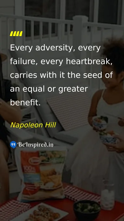 Napoleon Hill Picture Quote on life hope change 