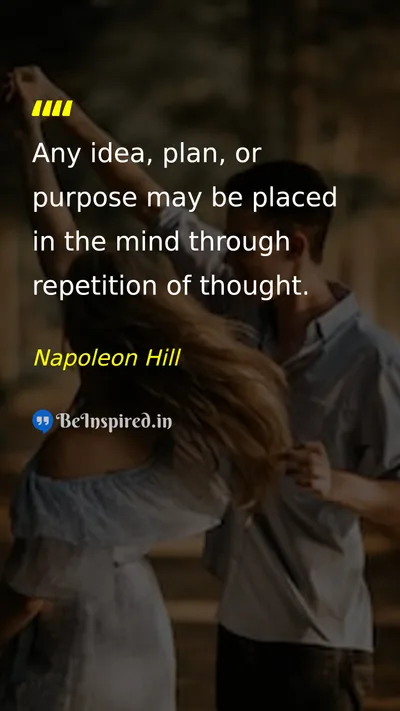 Napoleon Hill Picture Quote on discipline success change life 