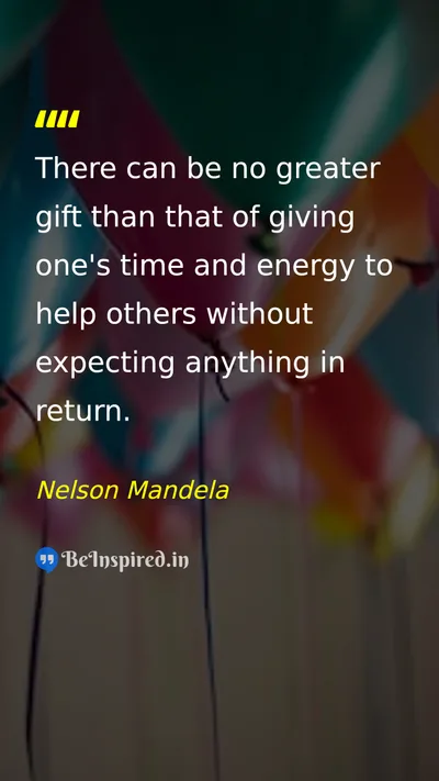 Nelson Mandela Picture Quote on giving help gratitude 