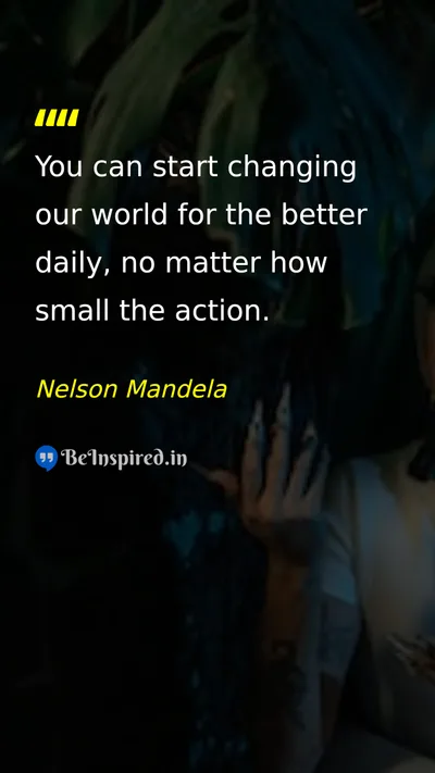 Nelson Mandela Picture Quote on change action hope impact 