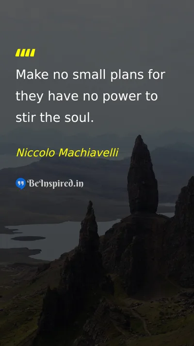 Niccolo Machiavelli Picture Quote on motivational dream 