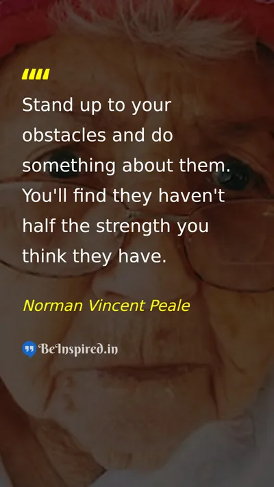 Norman Vincent Peale Picture Quote on courage self-confidence discipline motivation 