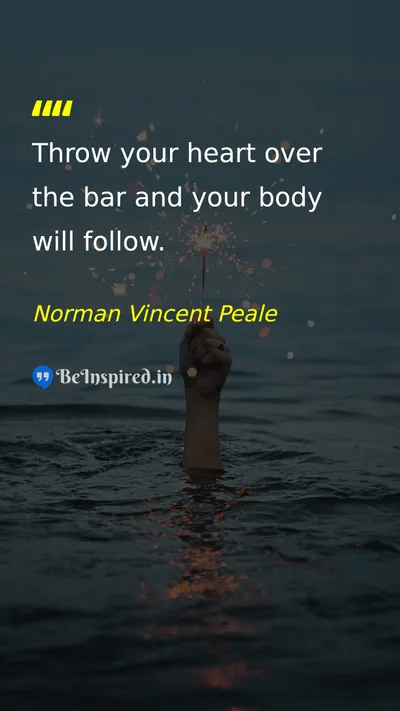 Norman Vincent Peale Picture Quote on motivational self-confidence courage hard-work 