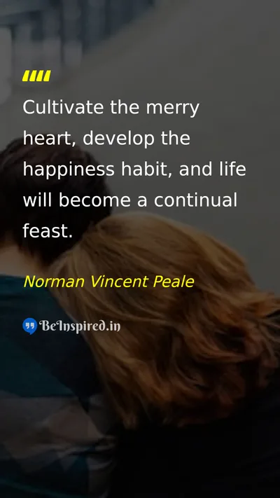 Norman Vincent Peale Picture Quote on happiness life 