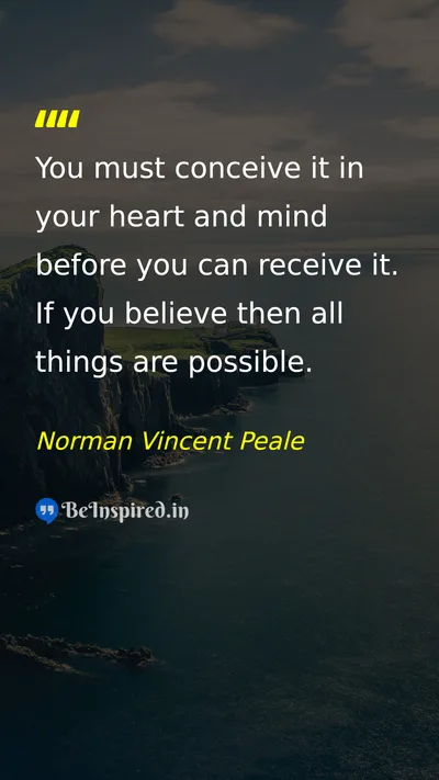 Norman Vincent Peale Picture Quote on dream hope motivational 