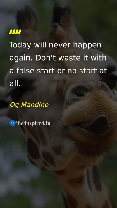 Og Mandino Picture Quote on time life motivational 