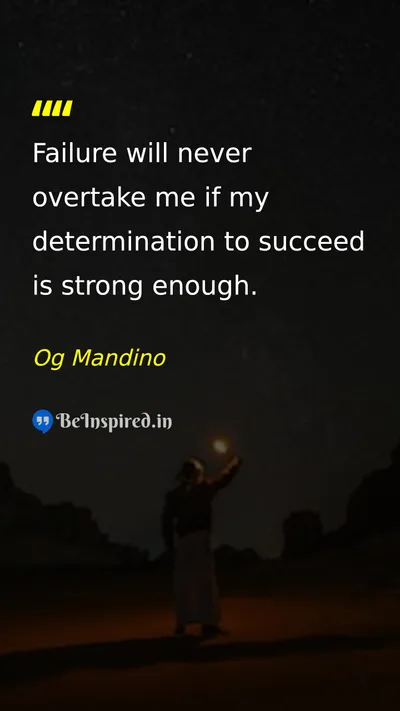 Og Mandino Picture Quote on success hard-work discipline motivational 